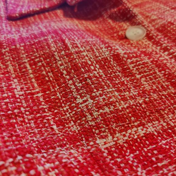 Vintage Silk Jones New York Red Tweed Blazer 8 Classic Preppy Chic Career Office - Picture 5 of 6